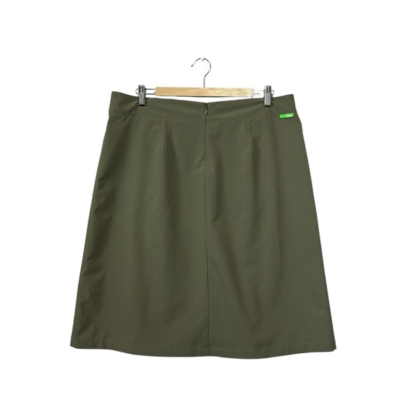 NWOT, Chlorophylle Maya Skirt, Olive Green Outdoor Travel Skirt, Size 14 - Picture 6 of 8